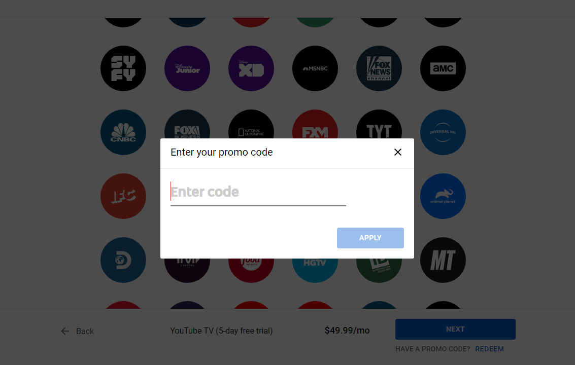 YouTube TV Promo Codes with Free Monthly Trials